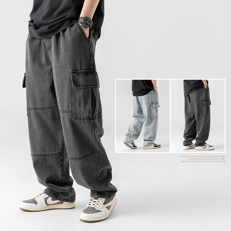 Retro Cargo Denim Jeans
