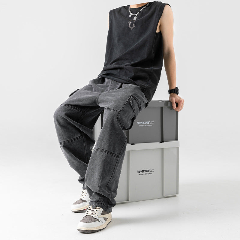 Retro Cargo Denim Jeans