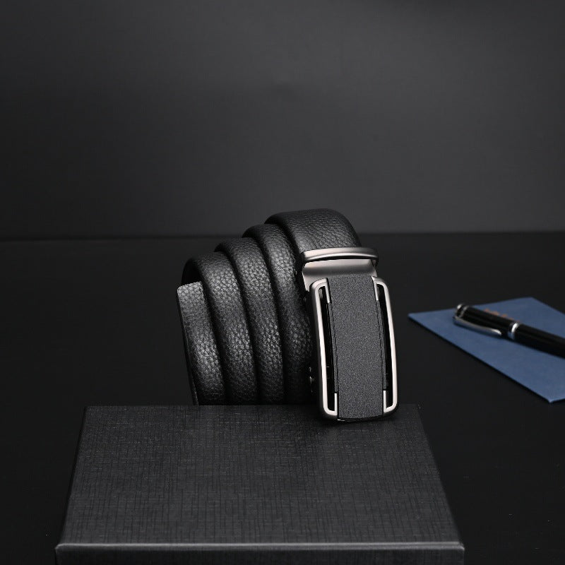 Genuine Leather Auto-Buckle Belt
