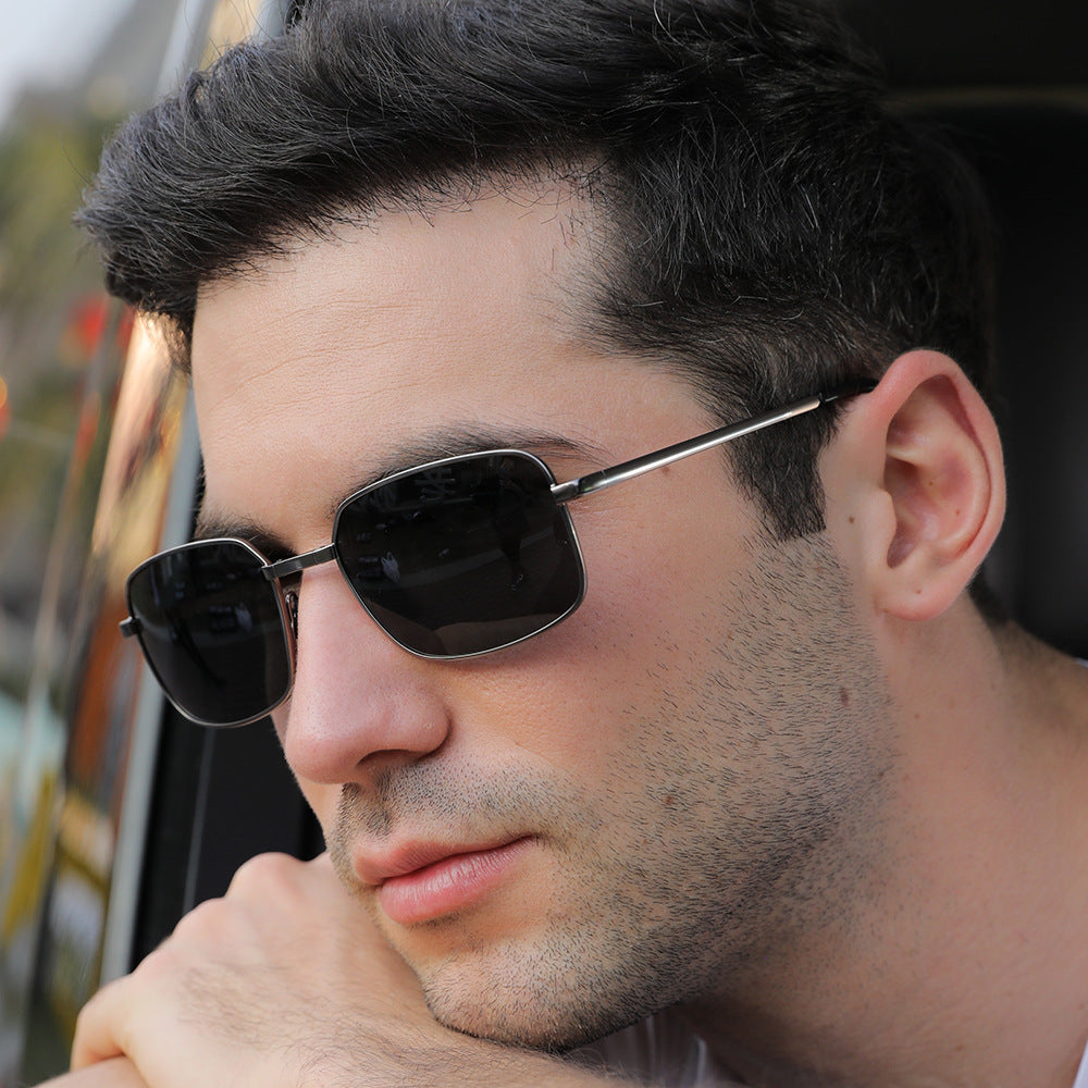 Men's Metallic Folding Sunglasses