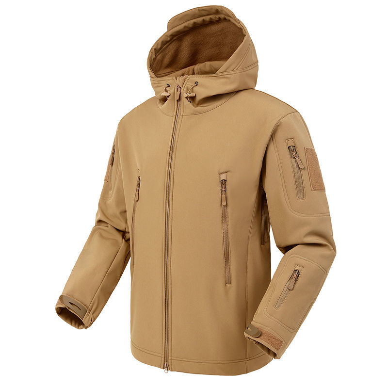 Men's waterproof camouflage softshell jacket, breathable, 3-in-1, for autumn and winter