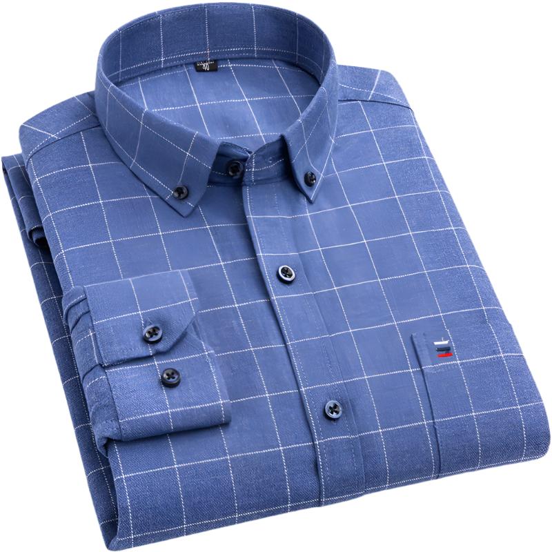 Japanese Retro Casual Cotton Plaid Shirt