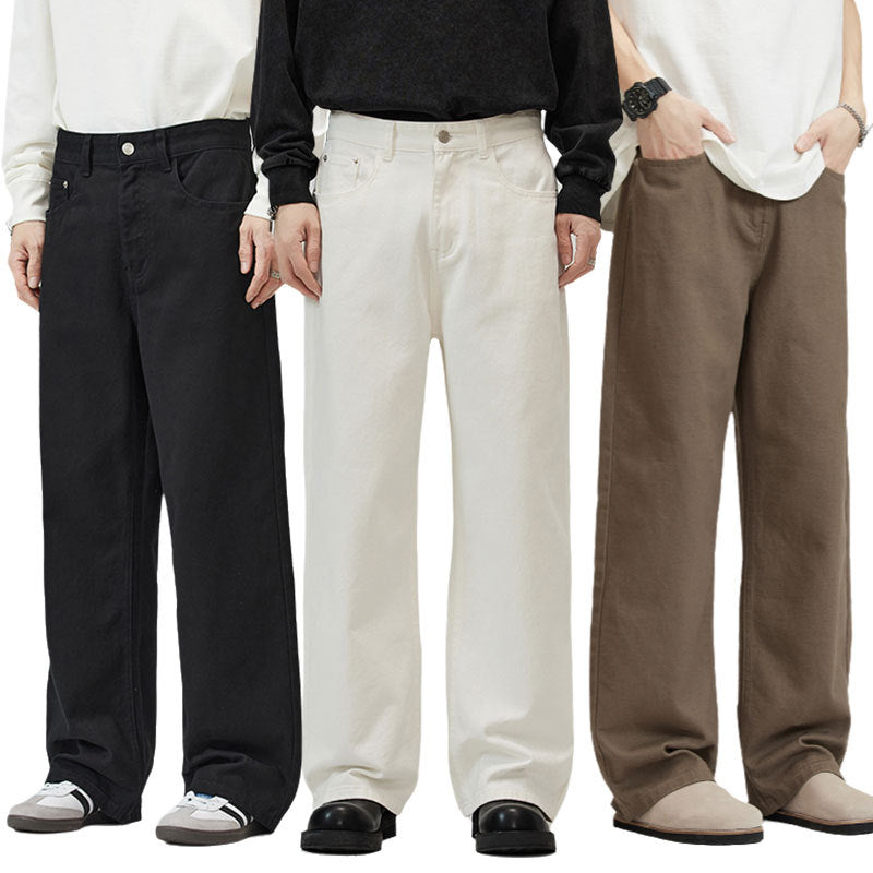 High-End Drape Wide Leg Jeans