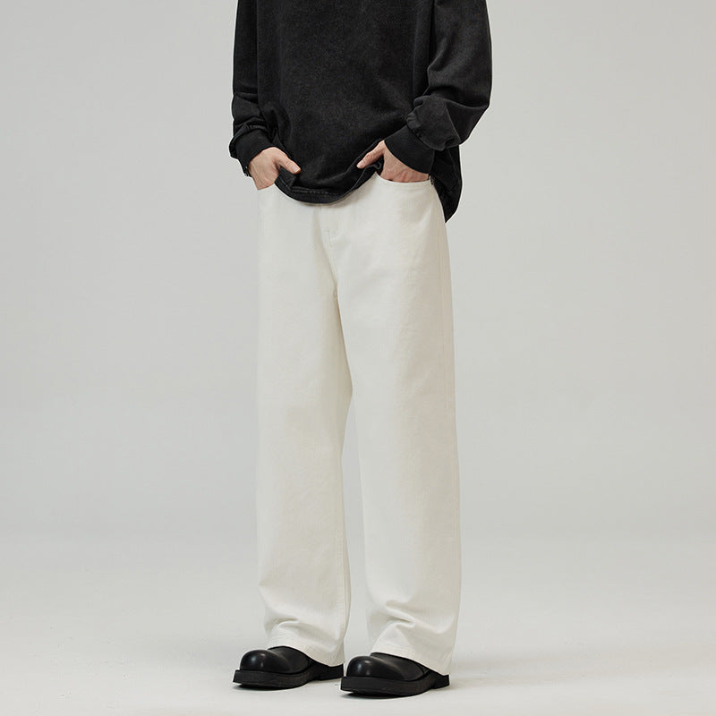High-End Drape Wide Leg Jeans