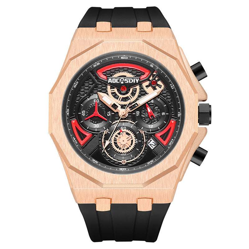 AOCASDIY Luminous Waterproof Chronograph Watch for Men