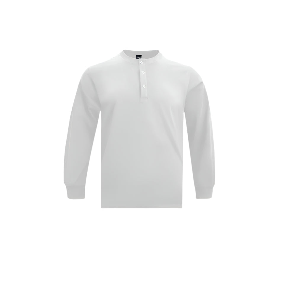 Retro Henley: Slim Fit, Long Sleeve
