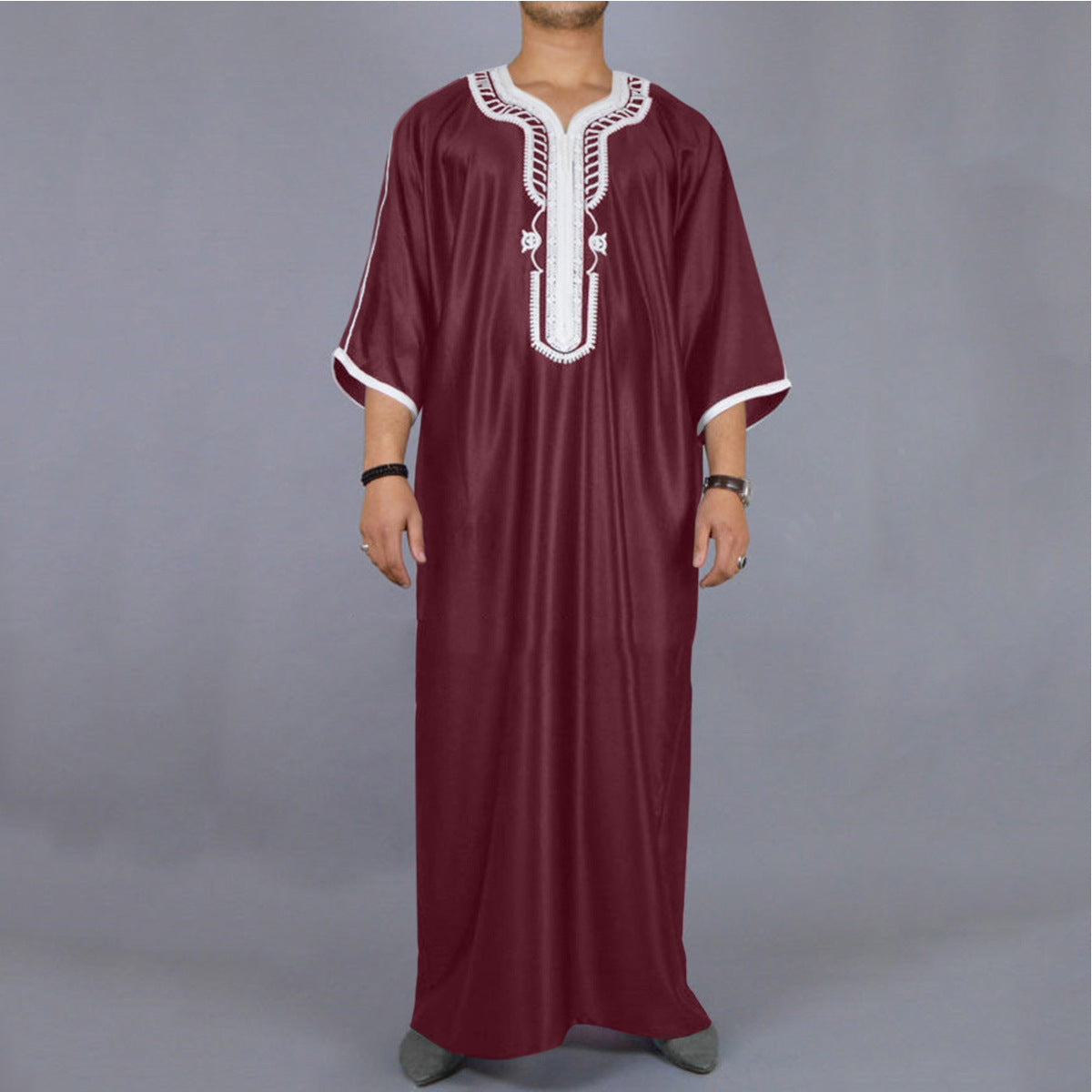 Embroidered Casual Robe