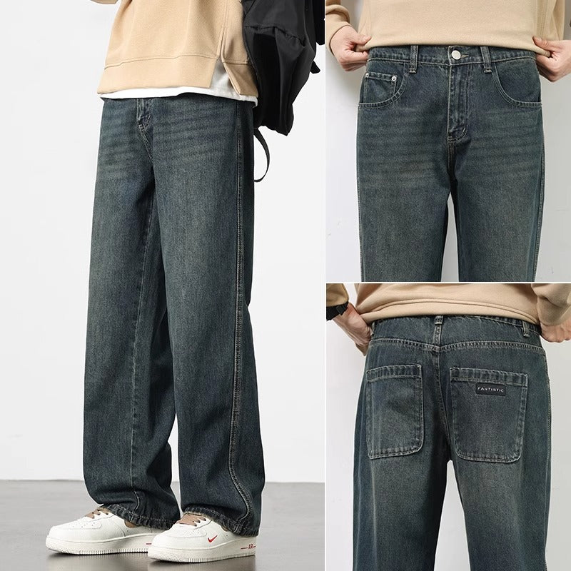 Retro Vintage Men's Straight Leg Jeans