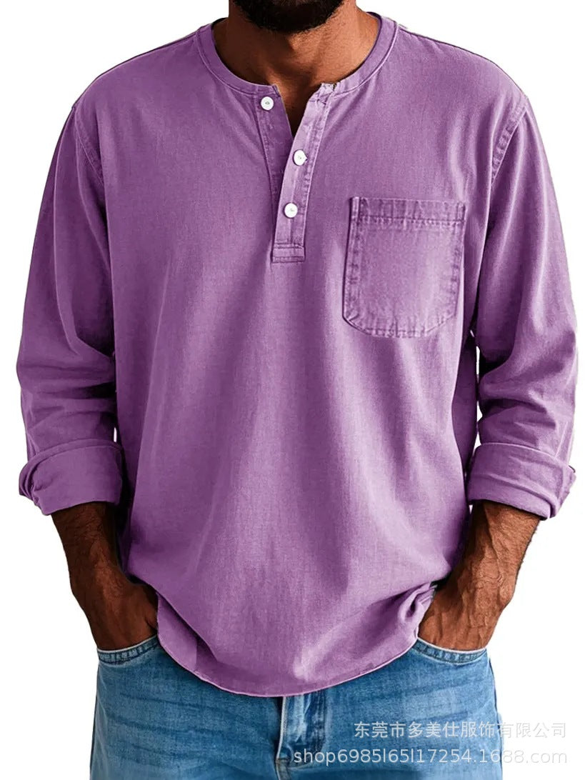 Long Sleeve Henley Shirt