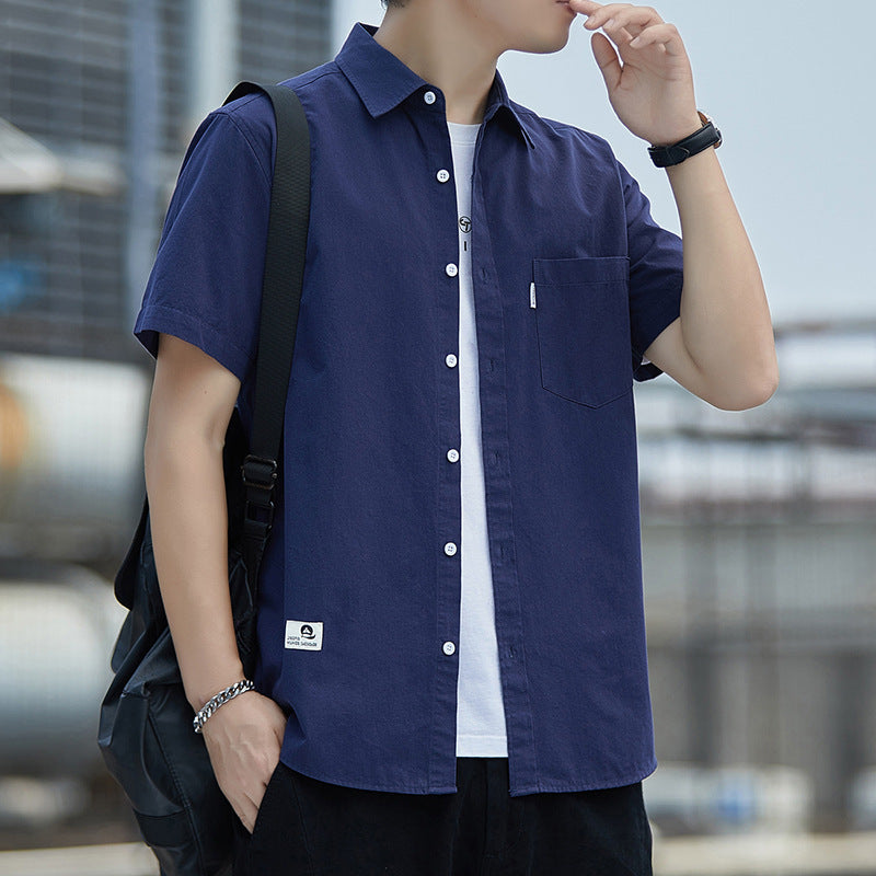 Casual Short-Sleeve Button-Up