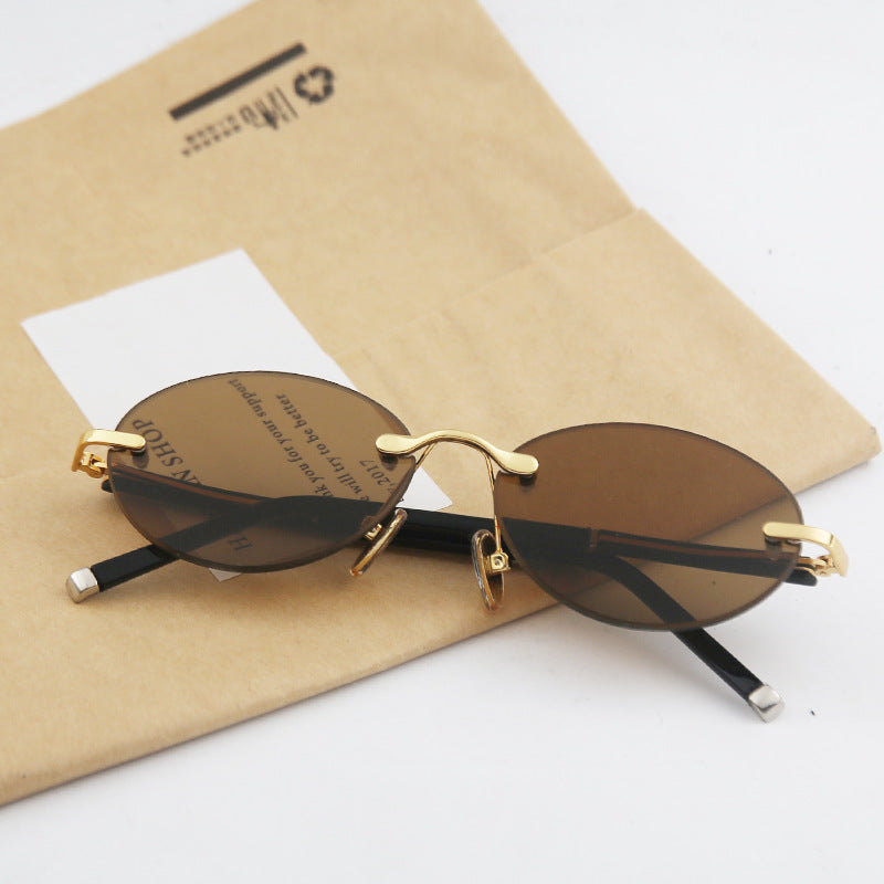 Rimless Rectangular Sunglasses