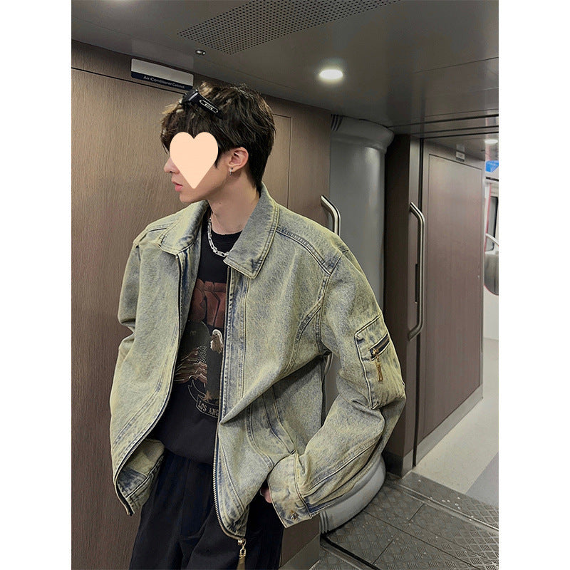 Oversized Washed Denim Jacket