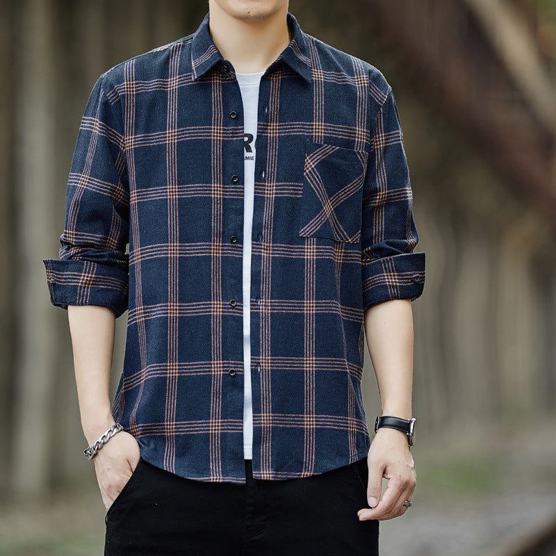Men's Long-Sleeve Plaid Shirt