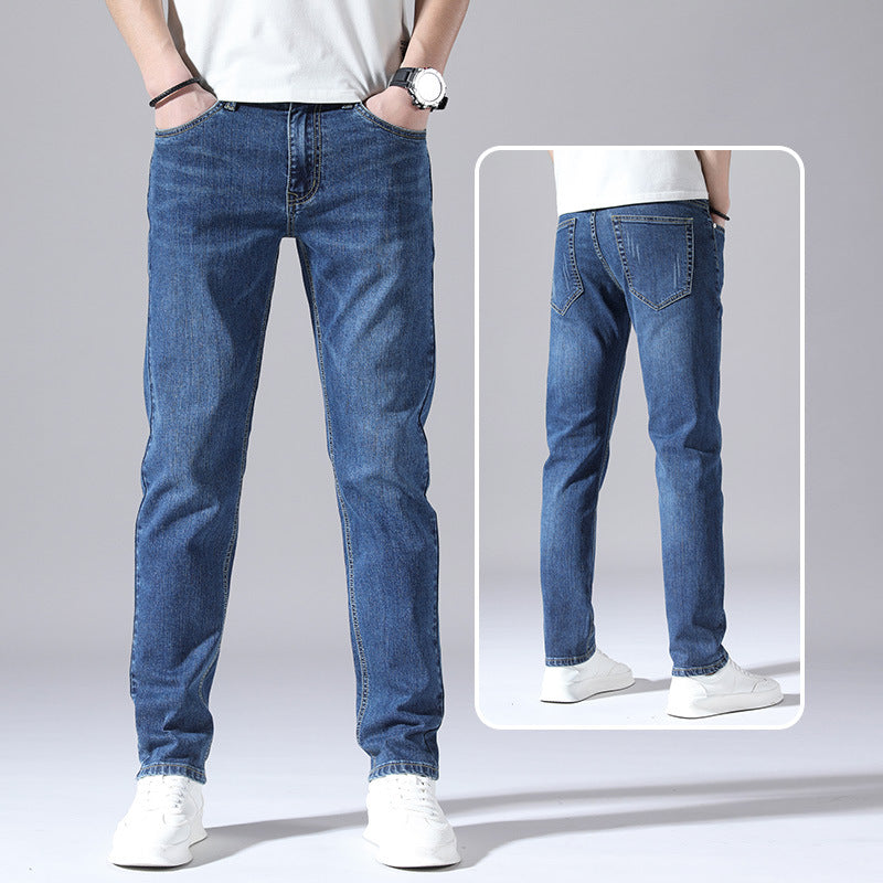 Light Wash Slim-Fit Denim Jeans