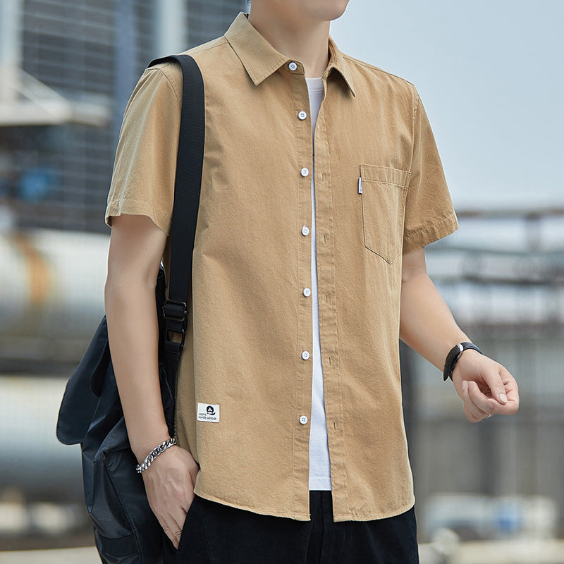 Casual Short-Sleeve Button-Up