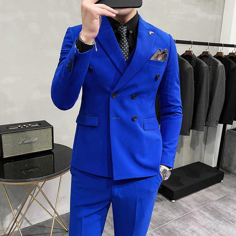 Modern Double-Breasted Suit