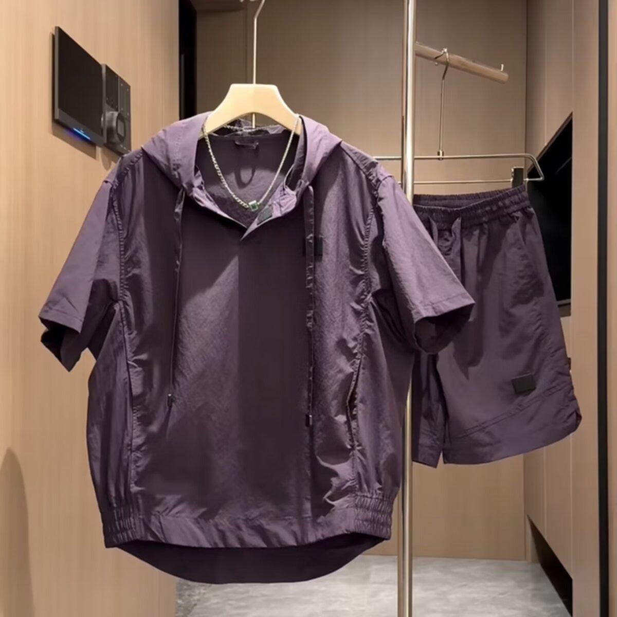 Windbreaker Hoodie and Shorts