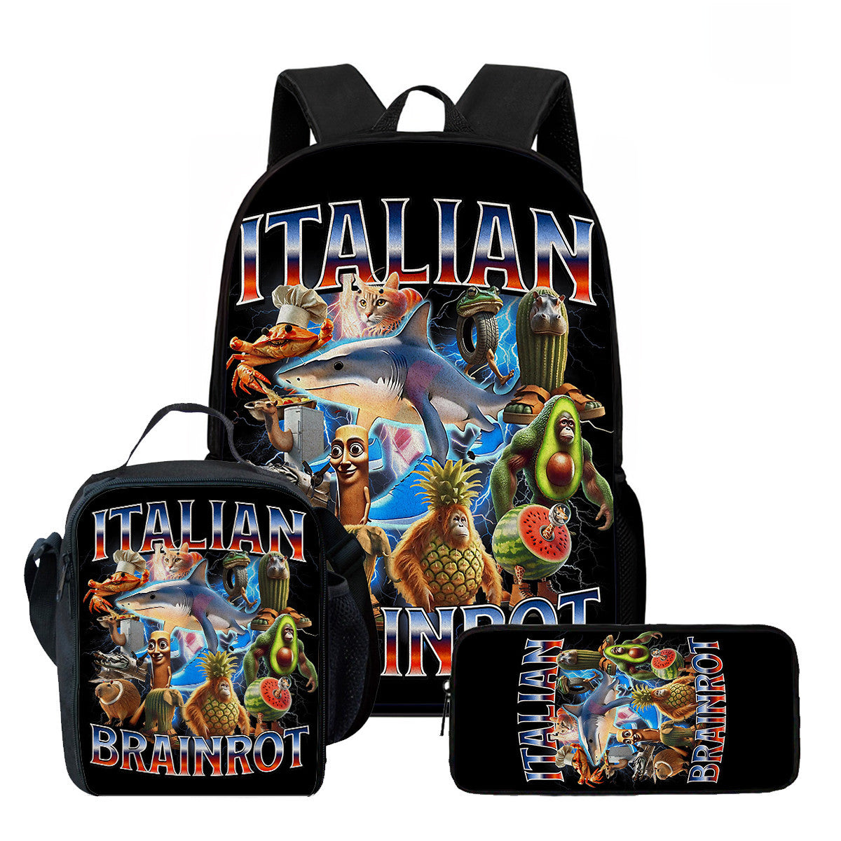 Viral brainrot Backpack Set