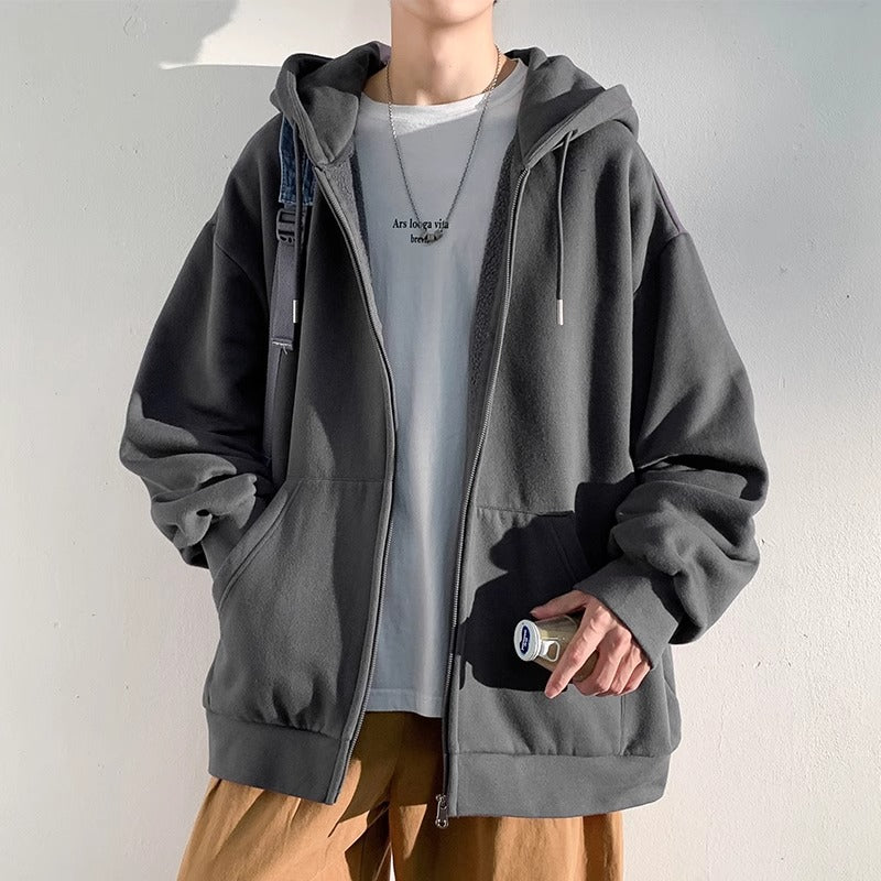 Casual Zip-Up Hoodie