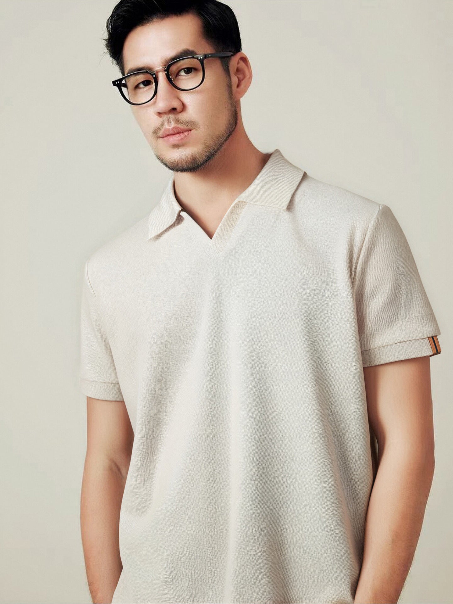 Men's Textured Polo Shirt