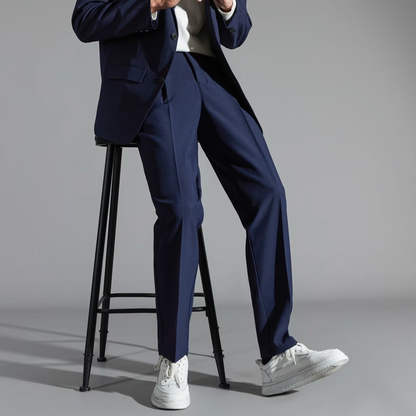 Men's Straight-Leg Business Casual Trousers