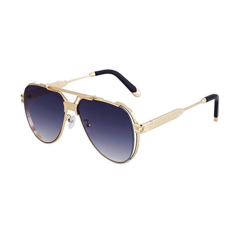Aviation-Inspired Double-Bar Sunglasses