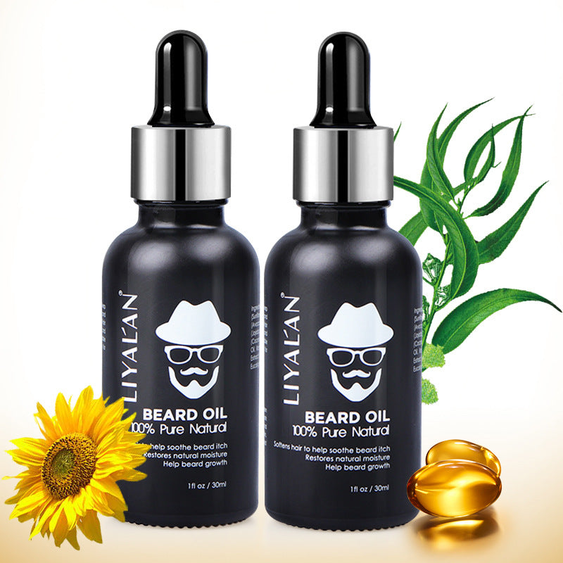 Men's Beard Oil: Argan Oil moisturizes, softens beard, relieves itching, strengthens thicker beard oil
