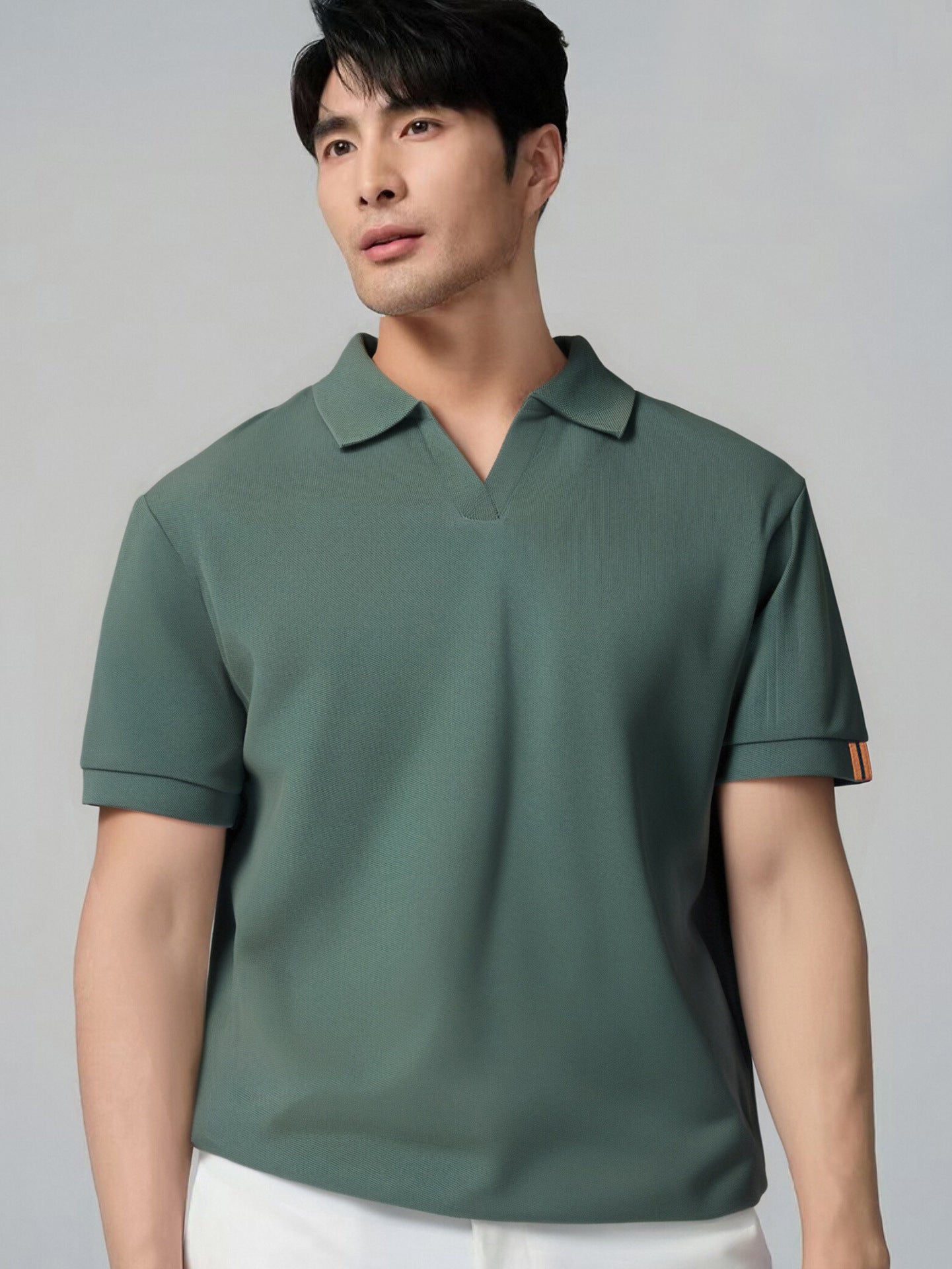 Men's Textured Polo Shirt