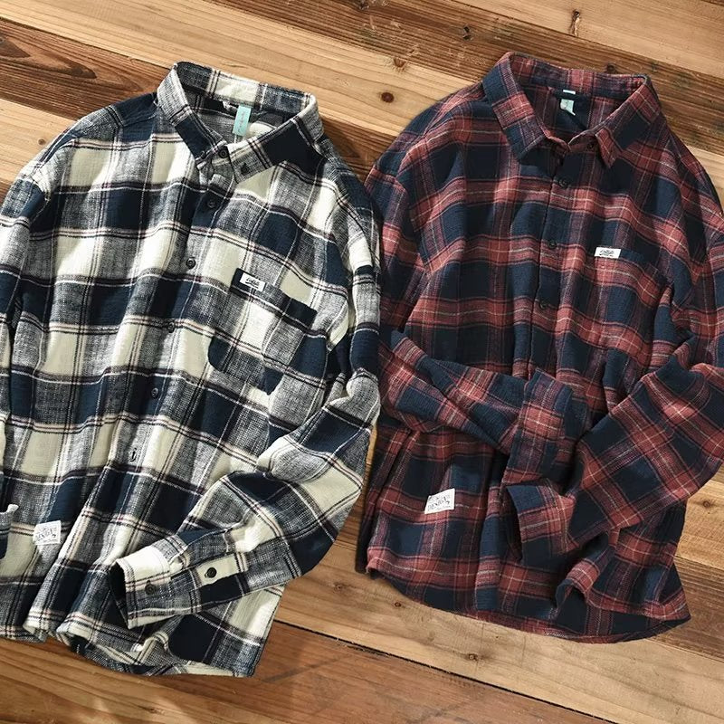 Chunky Plaid Casual Shirt Jacket