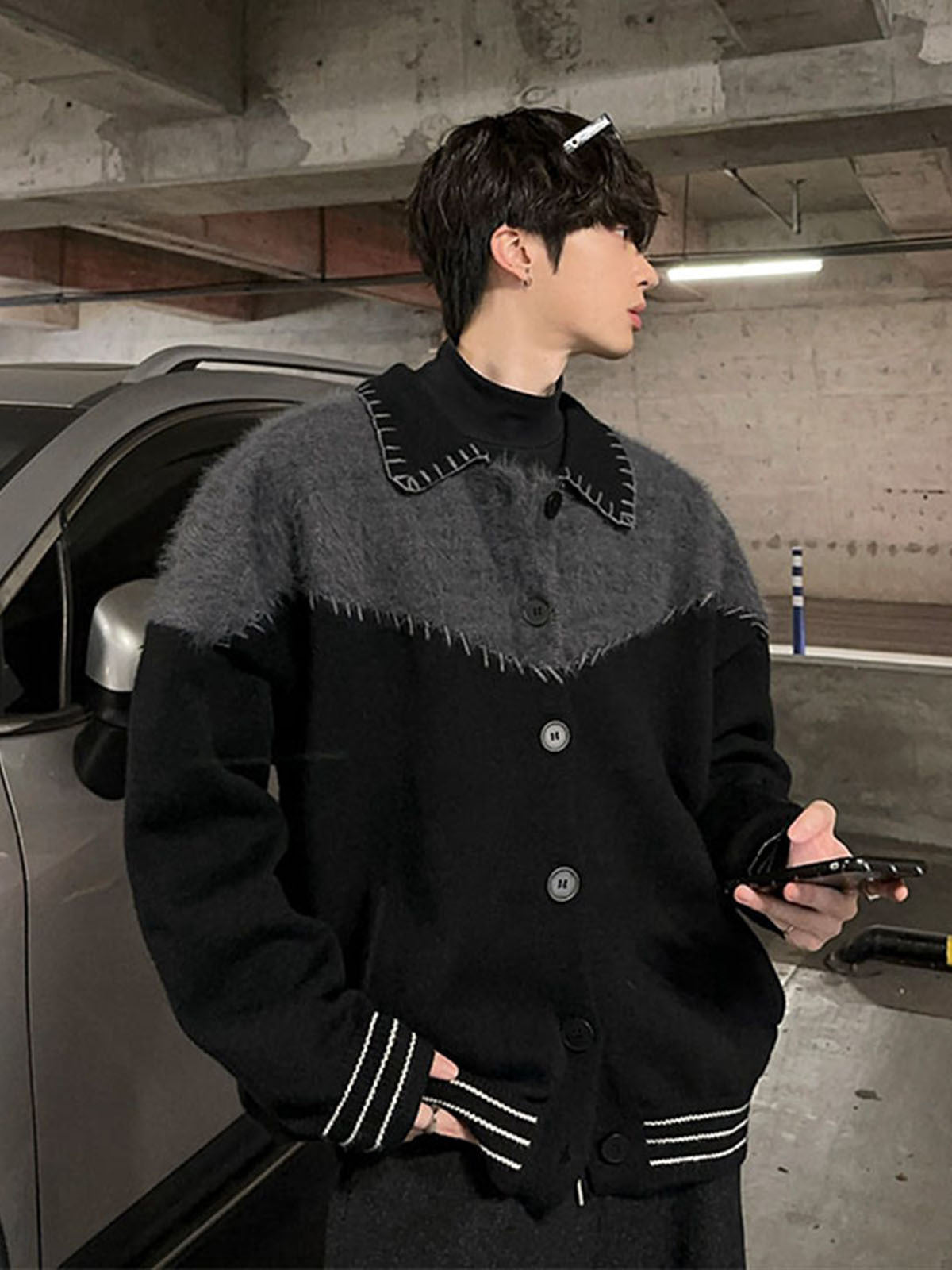 Retro Patchwork Cardigan