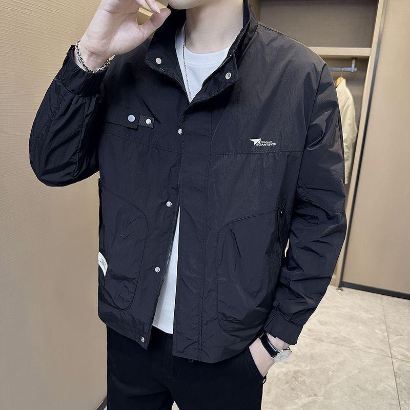 Men's Zipper Stand-Collar Jacket