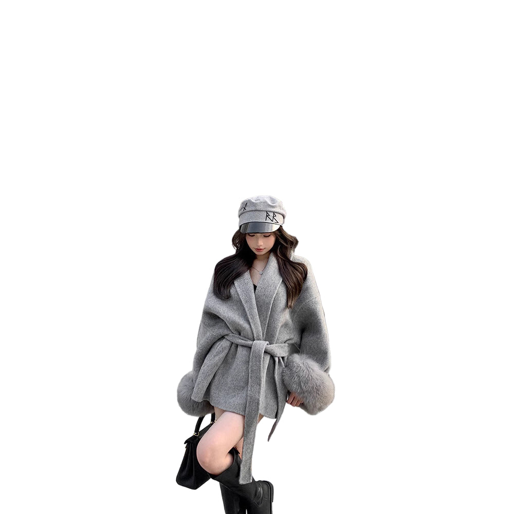 Faux Fur Trim Coat