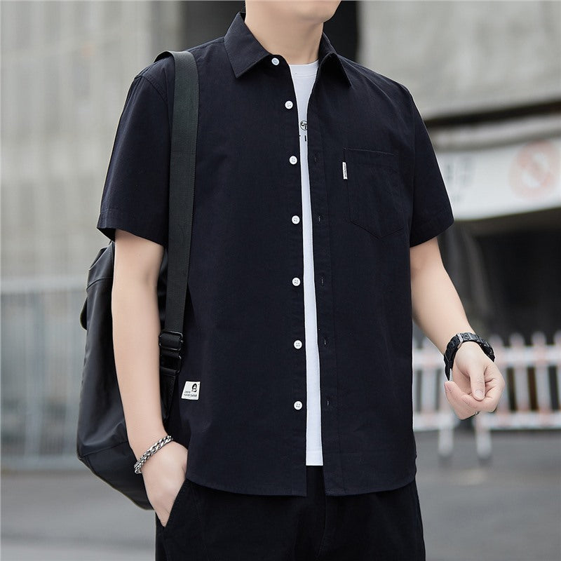 Casual Short-Sleeve Button-Up