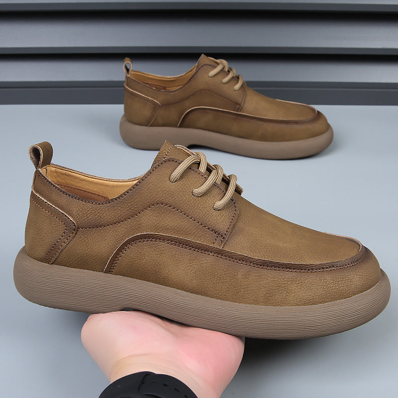 Perforated Leather Casual Shoes