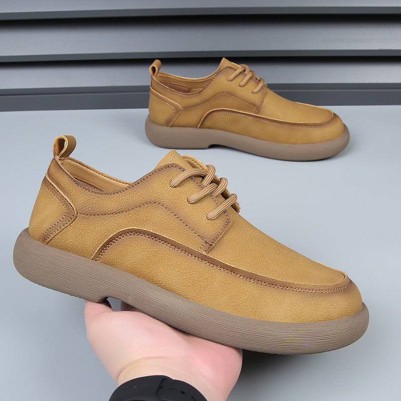 Perforated Leather Casual Shoes
