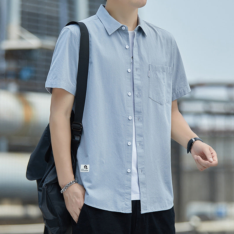 Casual Short-Sleeve Button-Up