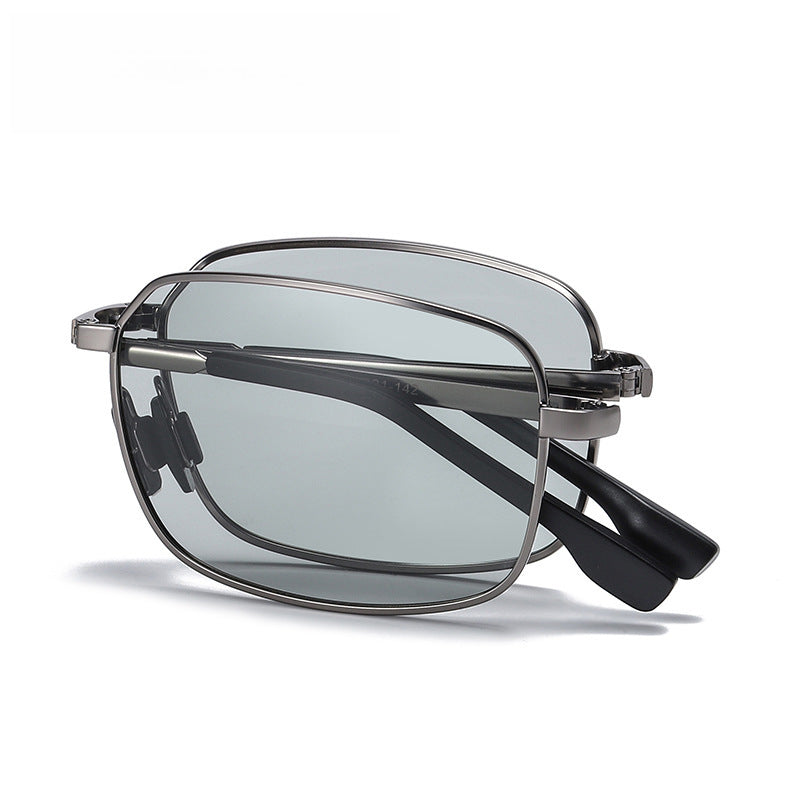 Men's Metallic Folding Sunglasses