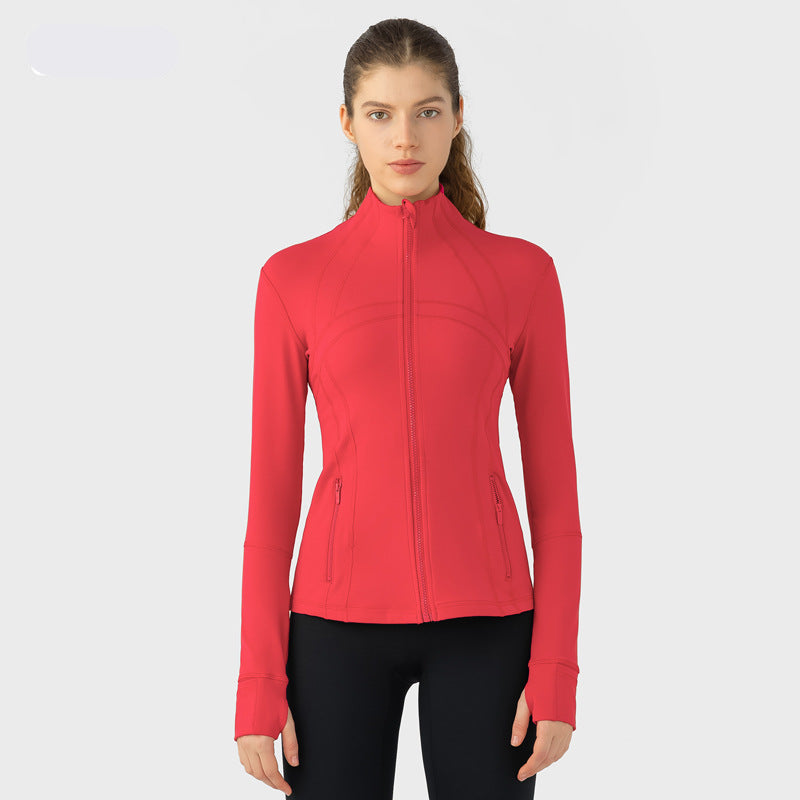 Slim-Fit Stand Collar Sports Jacket