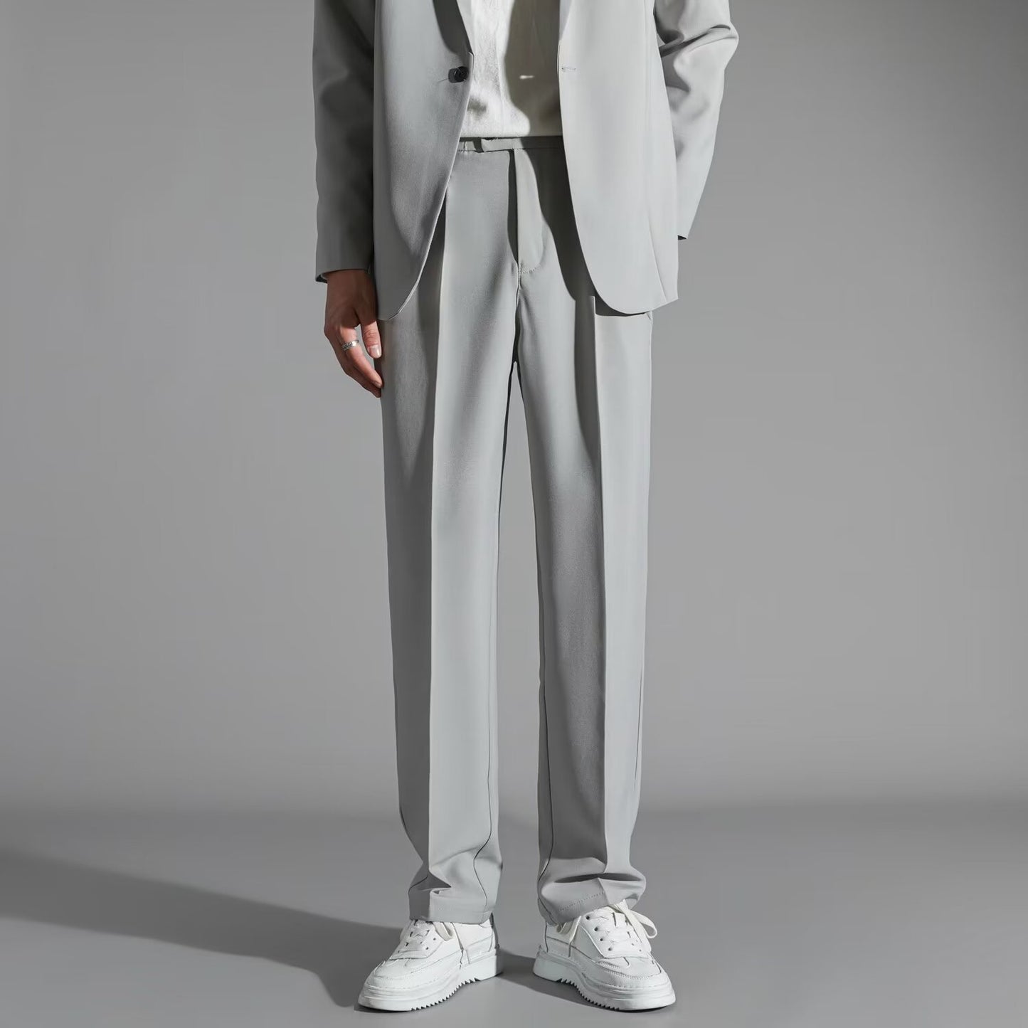 Men's Straight-Leg Business Casual Trousers
