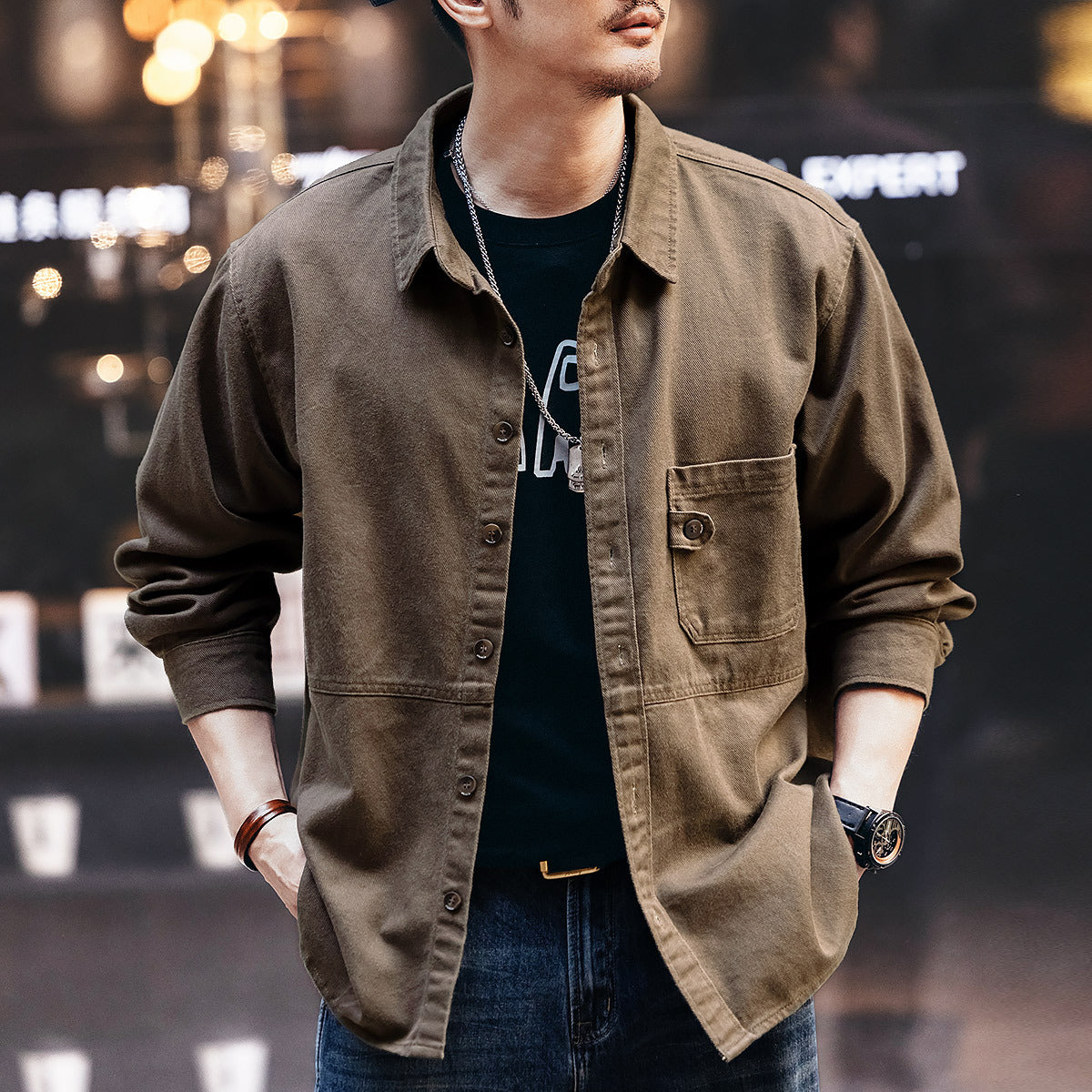 Vintage Workwear Shirt Jacket