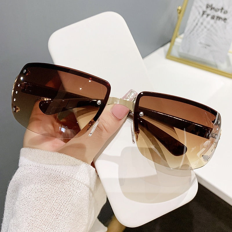 Cyber-Glam Shield Sunglasses