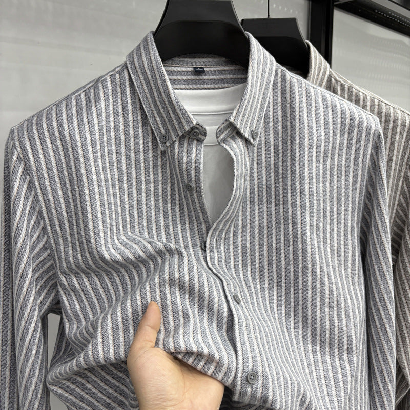 Striped Casual Shirt Jacket