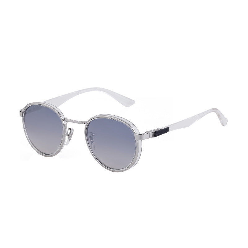 Metal Round-Frame Sunglasses