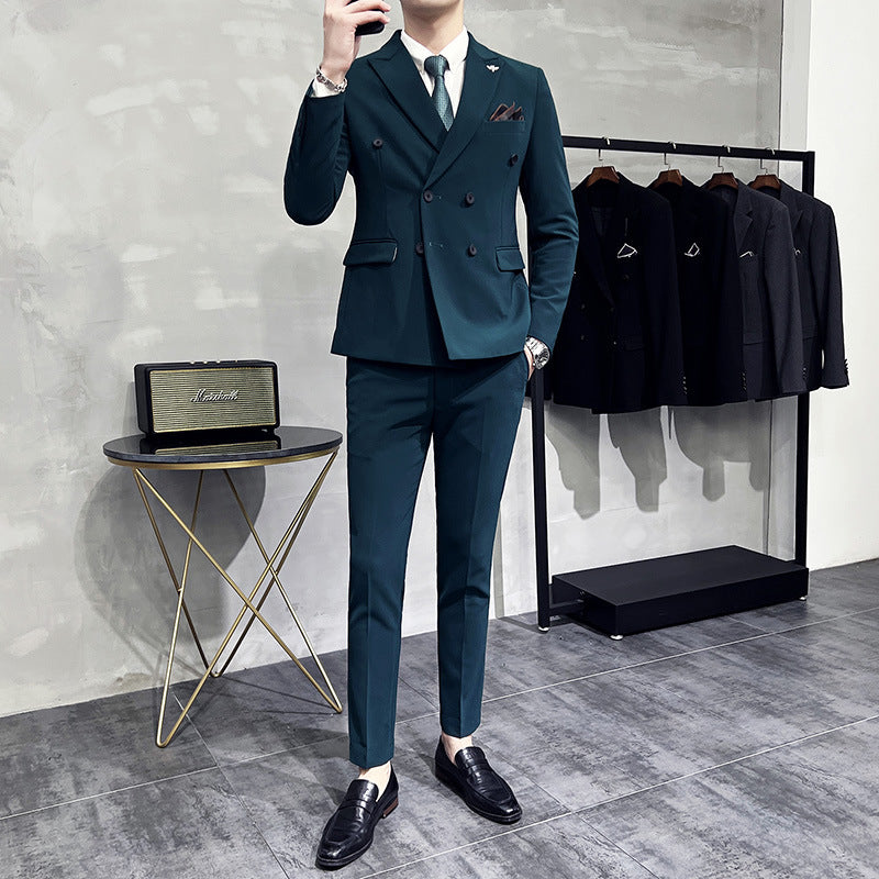 Modern Double-Breasted Suit