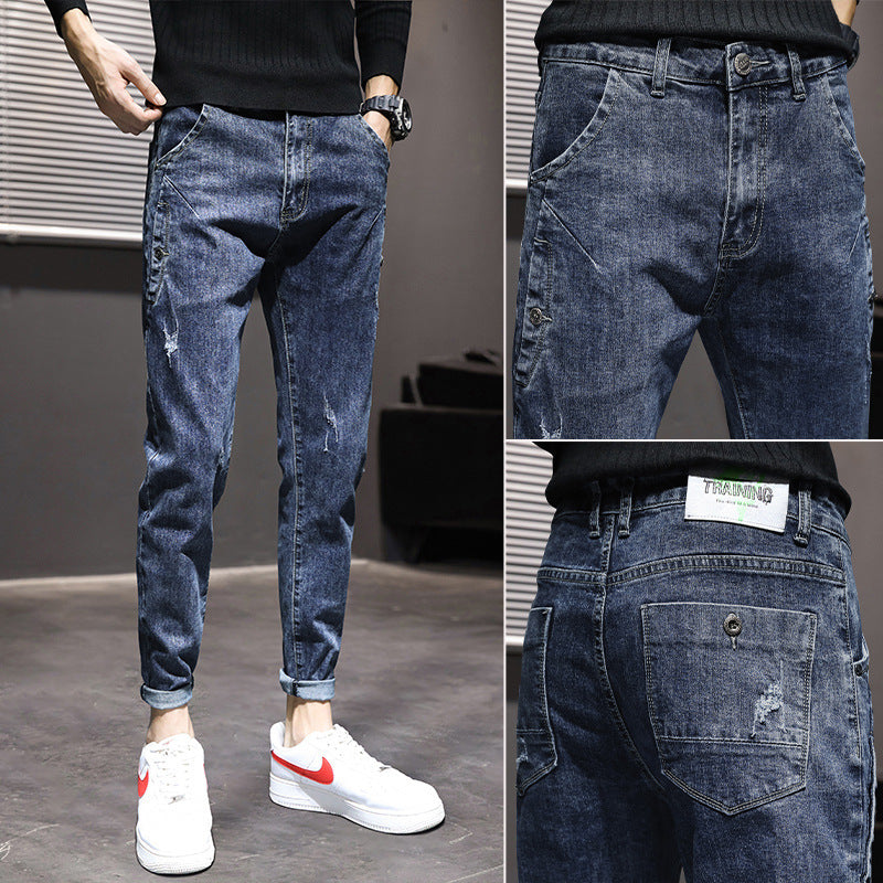 Slim Fit Ripped Jeans