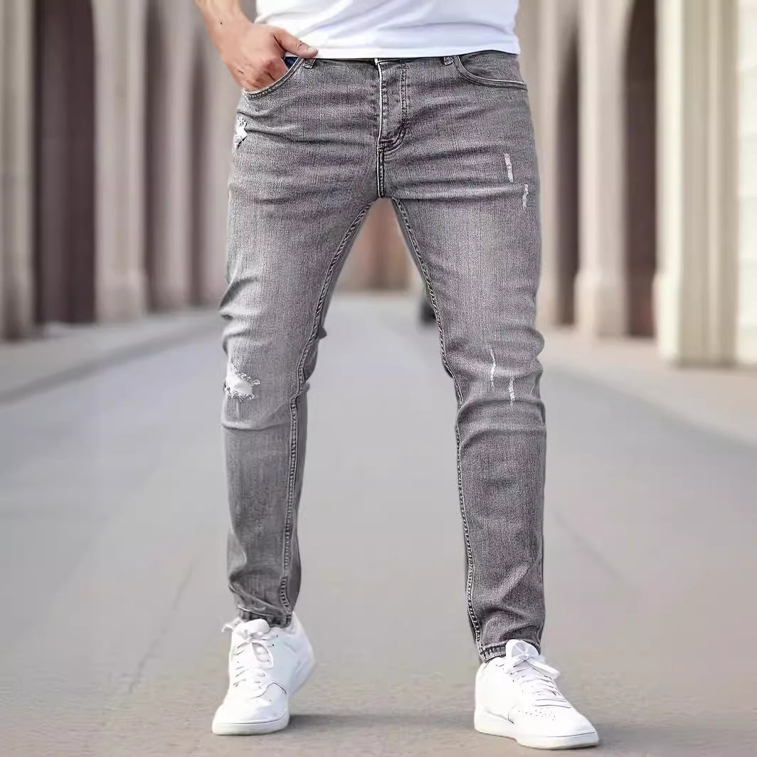 Slim-Fit Distressed Jeans