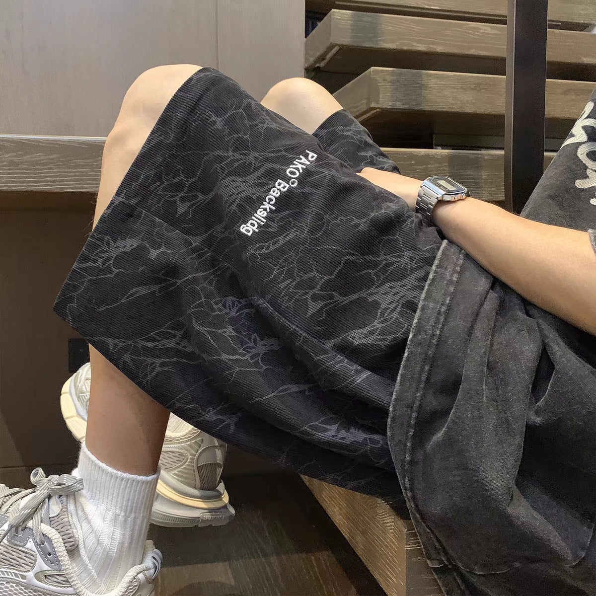 Casual Embroidered Athletic Shorts