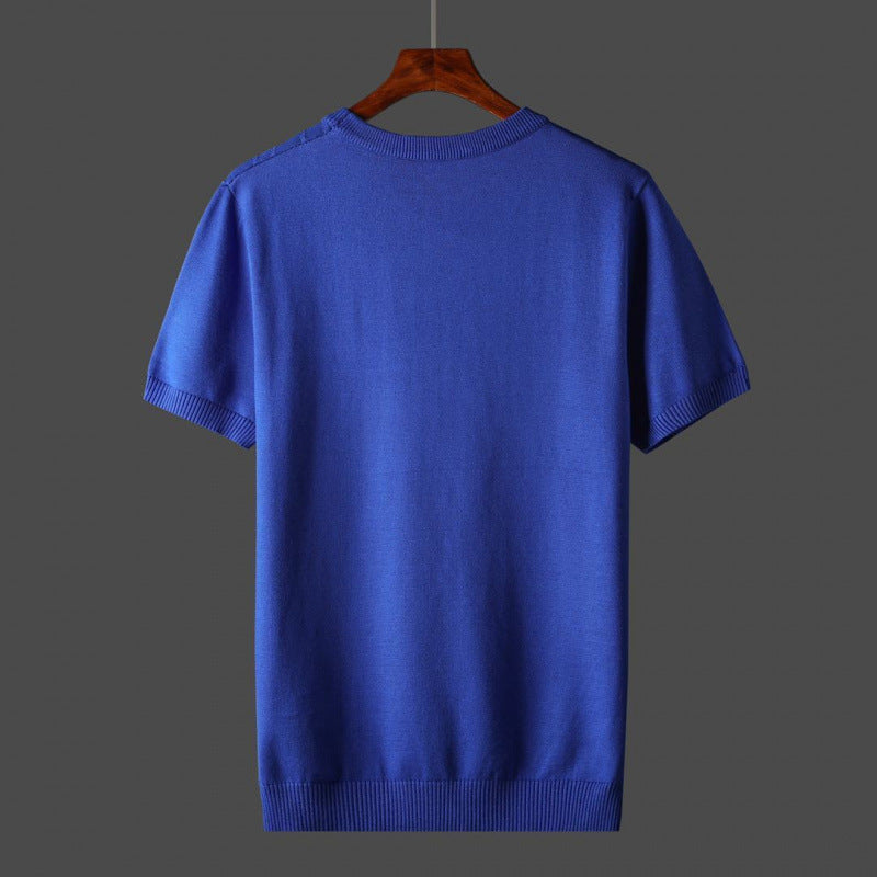 Textured Knit Short-Sleeve Sweater
