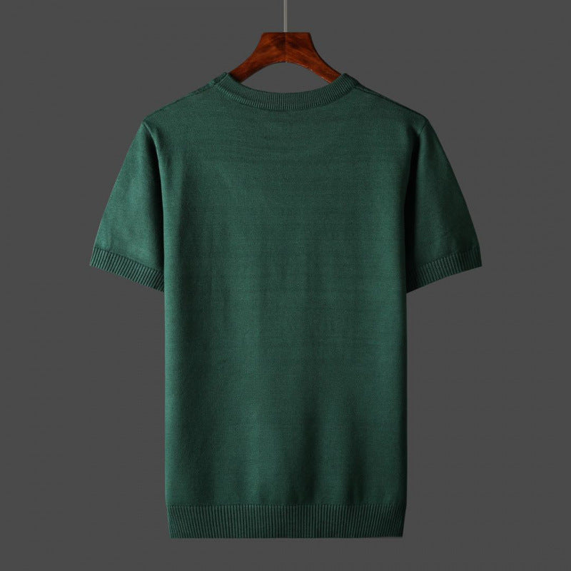 Textured Knit Short-Sleeve Sweater