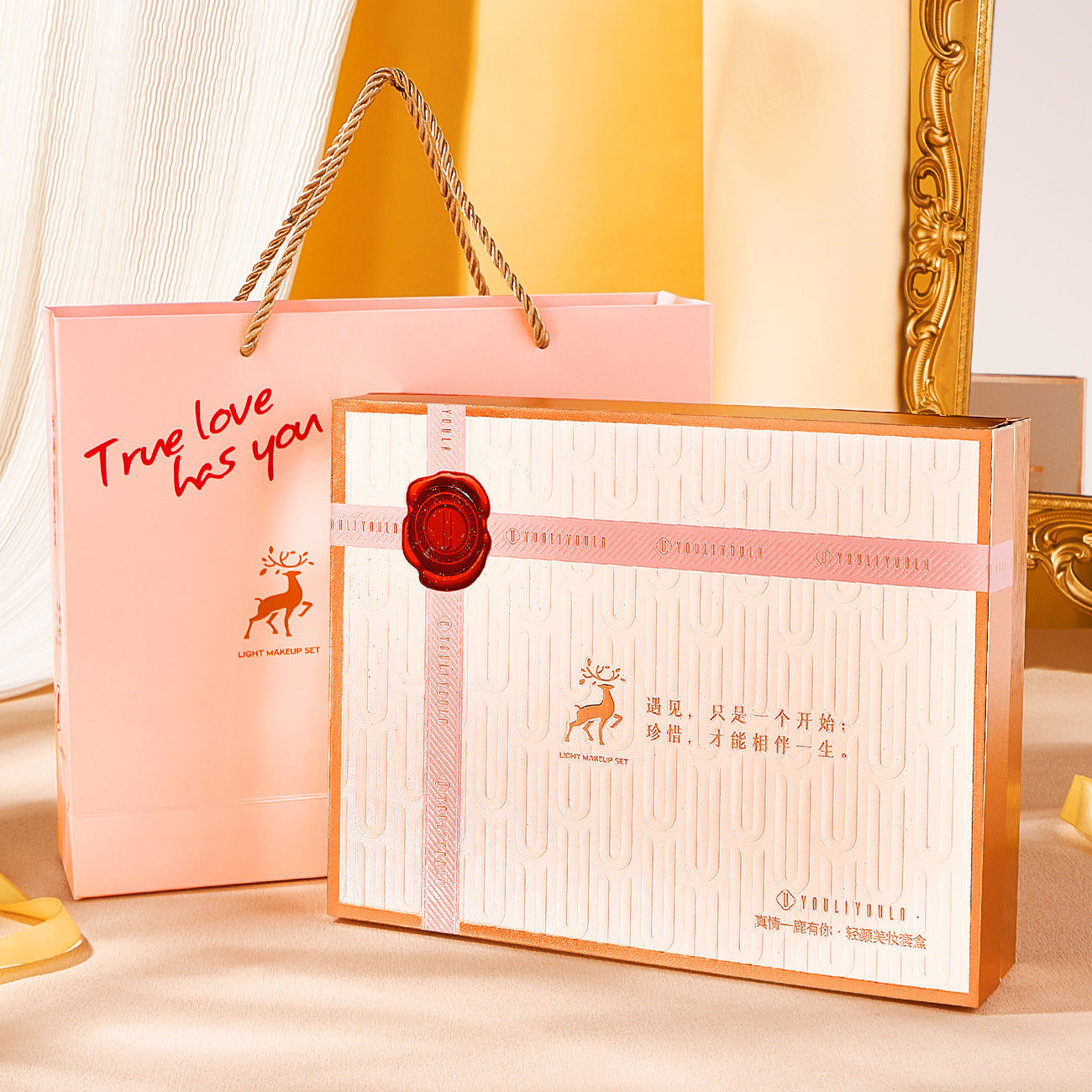 True Love Deer-Themed Simple Makeup Gift Set